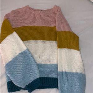 Color block sweater